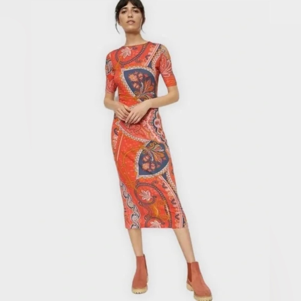 Farm Rio | Anthropologie | Giannina Knit Paisley Dress - Picture 2 of 5